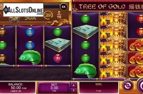 Reels screen. Tree of Gold from Kalamba Games