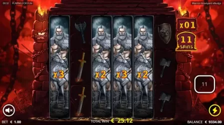 Warrior Graveyard slot screenshot 5