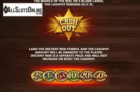 Cash out screen