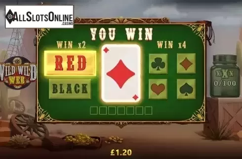 Gamble Risk Game Double Up Screen