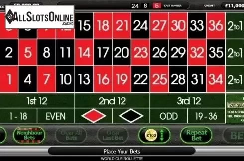 Game Screen 7. World Cup Roulette from Inspired Gaming