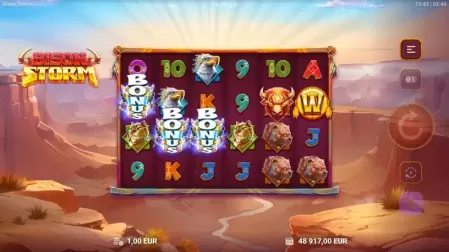Bison Storm slot screenshot 2