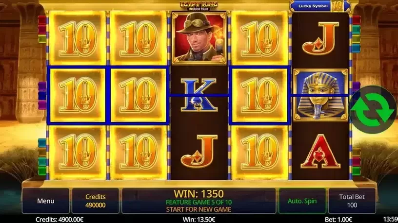 Egypt King Book Hunt slot screenshot 