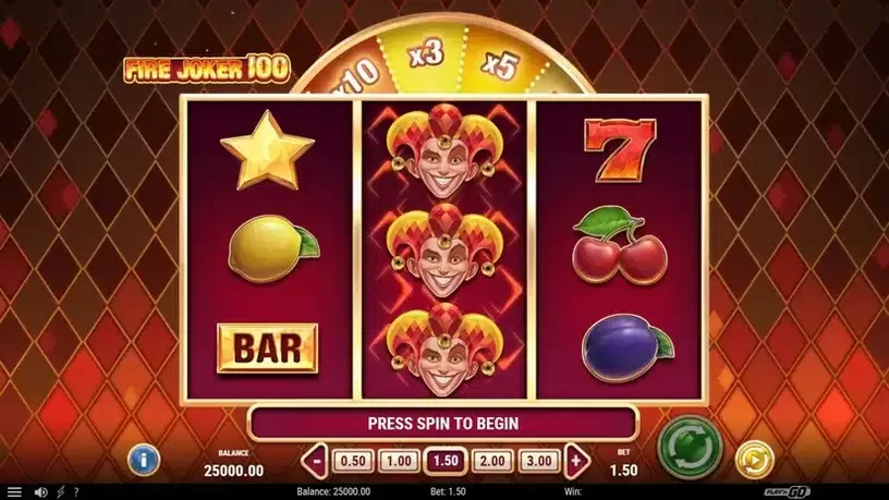 Fire Joker 100 slot screenshot 1