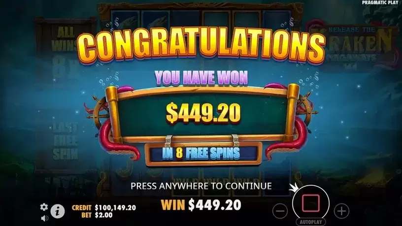 Release the Kraken Megaways slot screenshot 