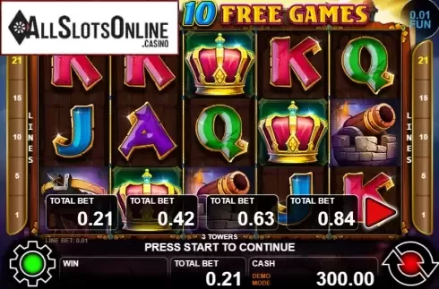 Reel screen. 3 Towers from Casino Technology
