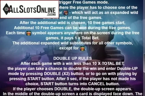 Paytable 4. 3 Towers from Casino Technology