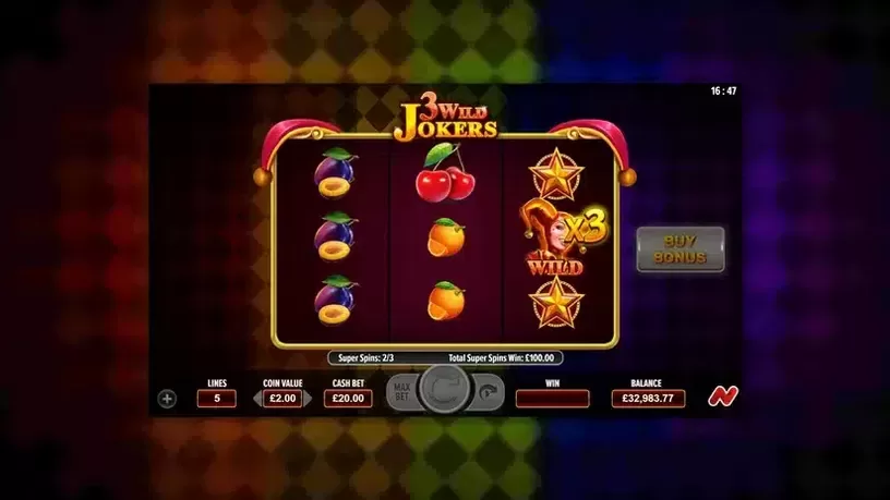 3 Wild Jokers slot screenshot 5
