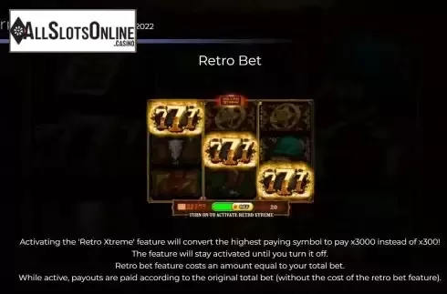 Game Features screen