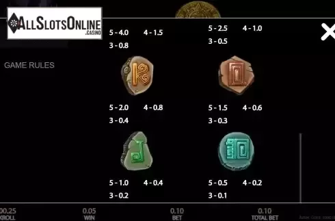 Paytable screen 2