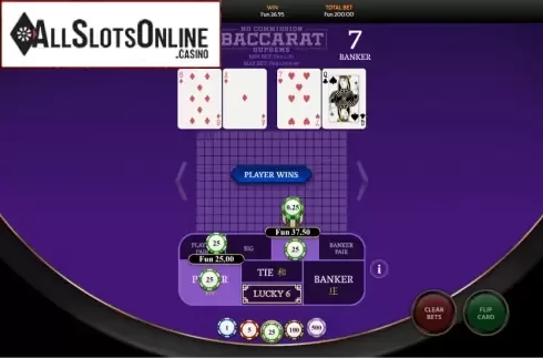 Win Screen 2. Baccarat Supreme No Commission from OneTouch