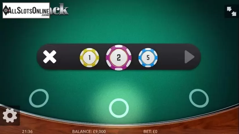 Game Screen 1. Blackjack (gamevy) from gamevy