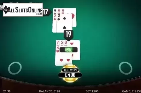 Win Screen. Blackjack (gamevy) from gamevy