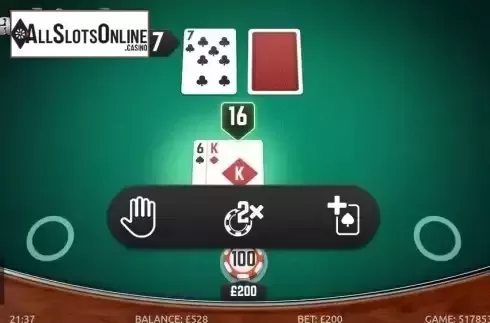 Game Screen 2. Blackjack (gamevy) from gamevy