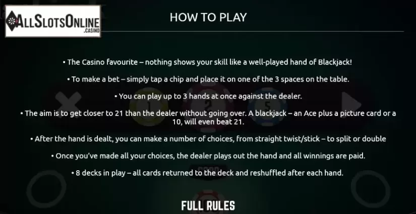Rules. Blackjack (gamevy) from gamevy