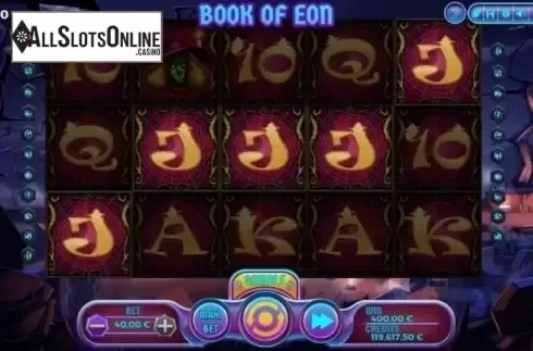 Win Screen. Book of Eon from Spinmatic