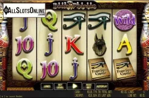 Game reels. Book of Pharaon HD from World Match