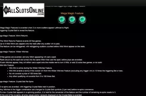 Mega magic feature screen