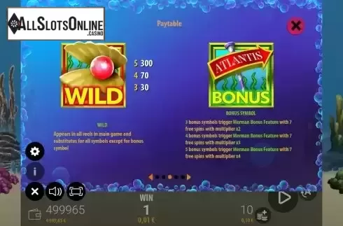 Special symbols screen