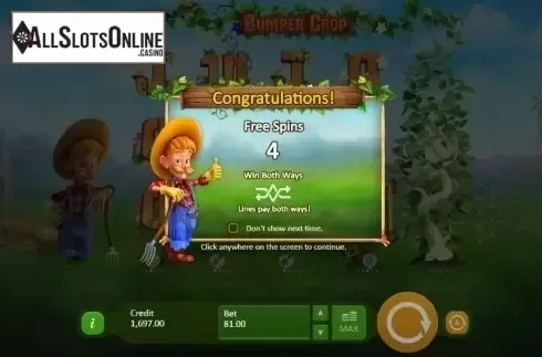 Screen 7. Bumper Crop from Playson
