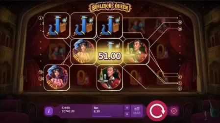 Burlesque Queen slot screenshot 3
