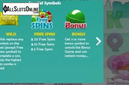 Special Symbols. Candy Cash (Mobilots) from Mobilots