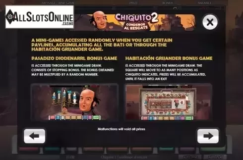 Bonus game screen 2