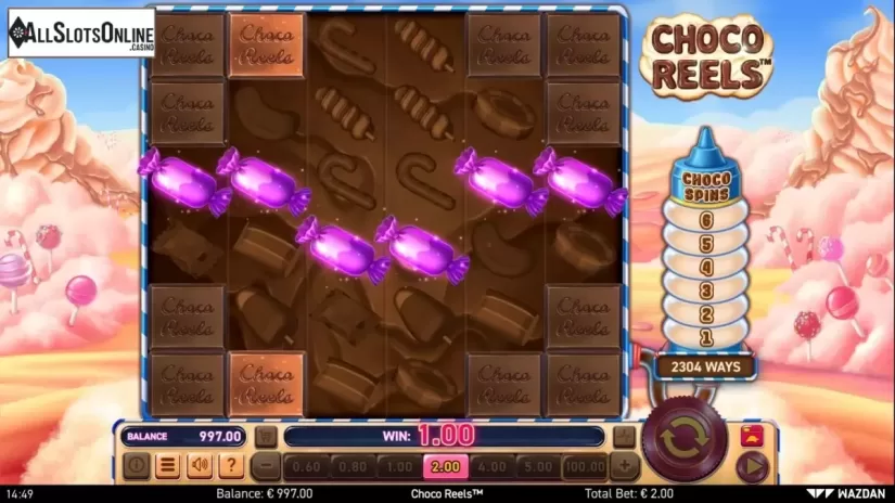 Win Screen 1. Choco Reels from Wazdan