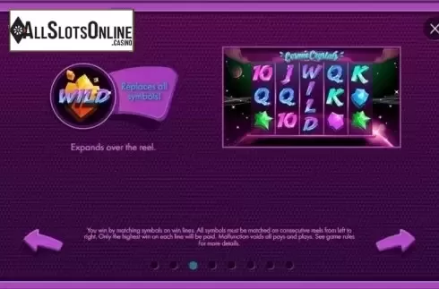 Paytable 3. Cosmic Crystals from IronDog