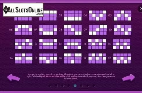 Paytable 5. Cosmic Crystals from IronDog