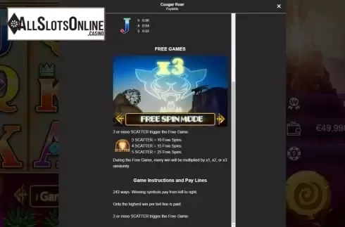 Features screen
