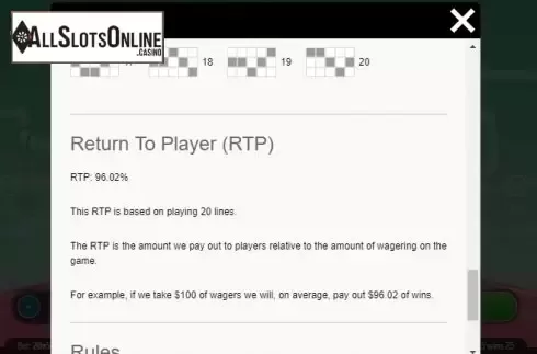 Paytable 5. Double Bubble from Roxor Gaming