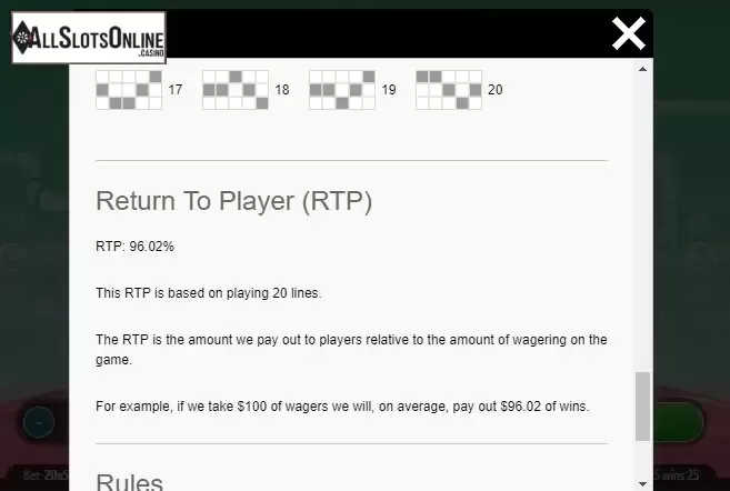 Paytable 5. Double Bubble from Roxor Gaming