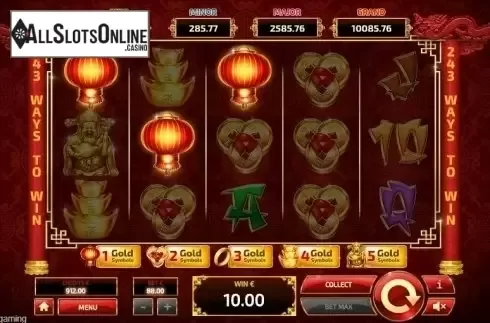 Win Screen. Dragon Riches Progressive from Tom Horn Gaming