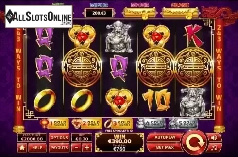 Free Spins. Dragon Riches Progressive from Tom Horn Gaming