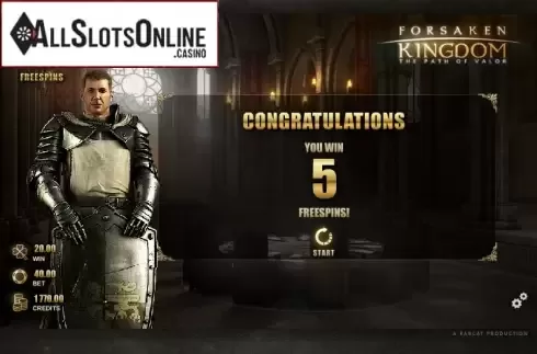 Free spins. Forsaken Kingdom from Rabcat