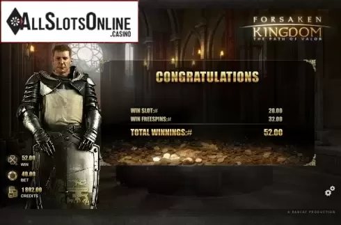 Win presentation. Forsaken Kingdom from Rabcat