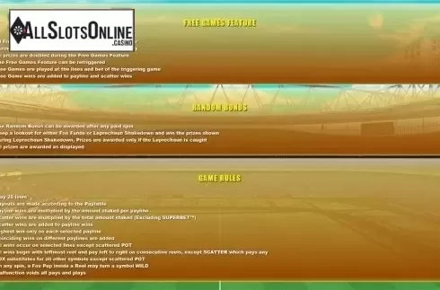 Paytable 2. Foxin' Wins Football Fever from NextGen