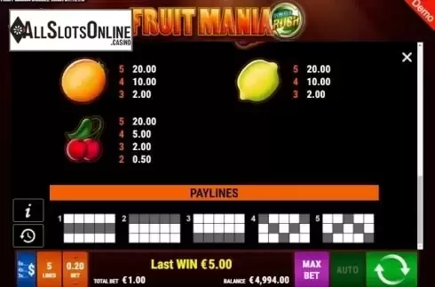 Paytable 4