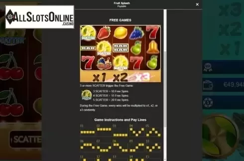 Features screen