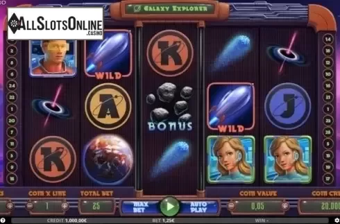 Reel Screen. Galaxy Explorer from Capecod Gaming
