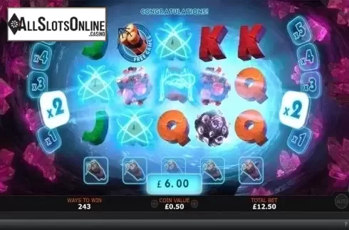 Cascading win screen. GemBurst from SUNFOX Games