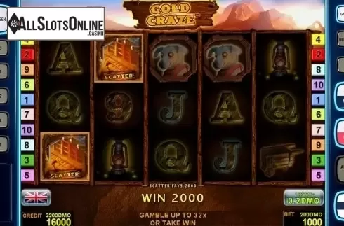 Game workflow 2. Gold Craze Deluxe from Novomatic