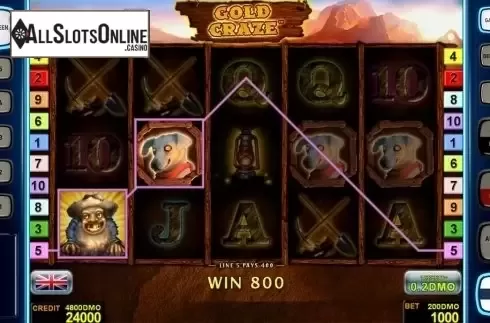 Game workflow . Gold Craze Deluxe from Novomatic
