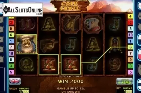 Game workflow 3. Gold Craze Deluxe from Novomatic