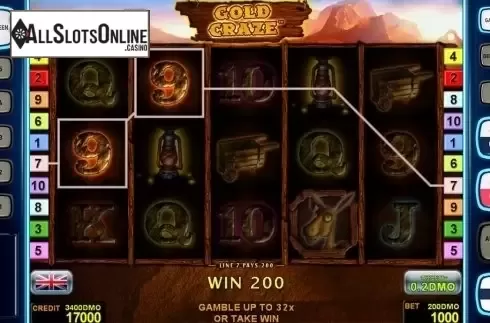 Game workflow 4. Gold Craze Deluxe from Novomatic