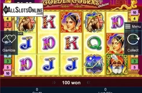 Win. Golden Cobras deluxe from Greentube