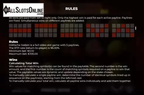 PayLines Screen