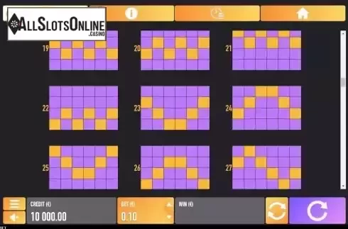 Pay Lines screen