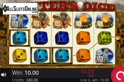 Win Screen. Hunter's Dice from EGT